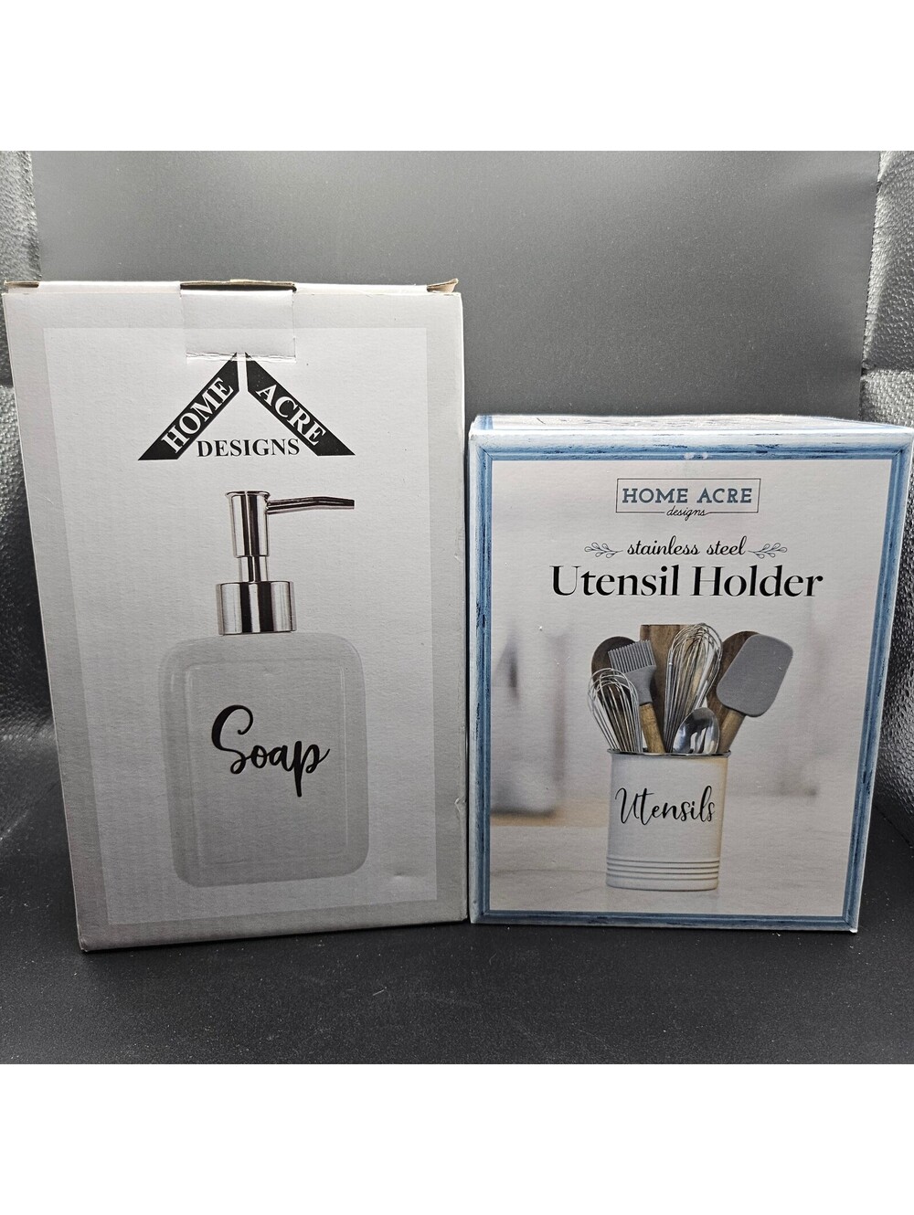Home Acre Designs - Soap Bottle & Utensil Holder Set
